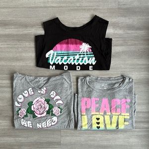 Flowers by Zoe girls muscle tank top bundle size medium 100% rayon